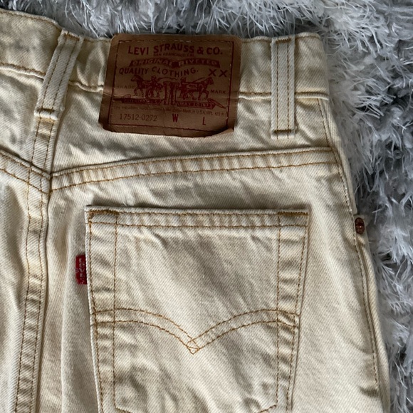 Vintage Levi’s Yellow‎ Denim From 1992 Size 3 - Picture 3 of 8